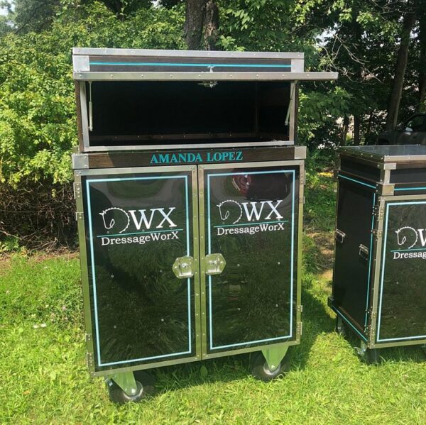 Amanda Lopez's DressageWorX tack trunk.