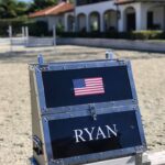 Here's an alt tag for the image: Ryan's personalized jump box with US flag.