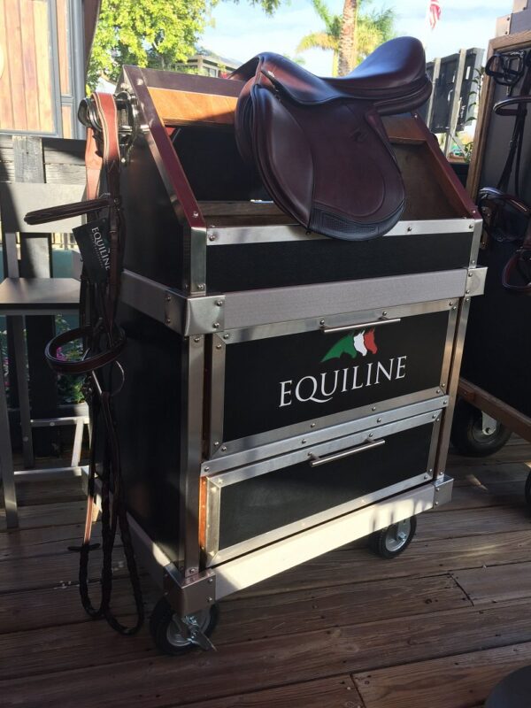 Equiline saddle and bridle cart.