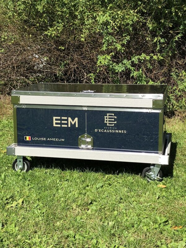 EEM equestrian equipment on wheels.