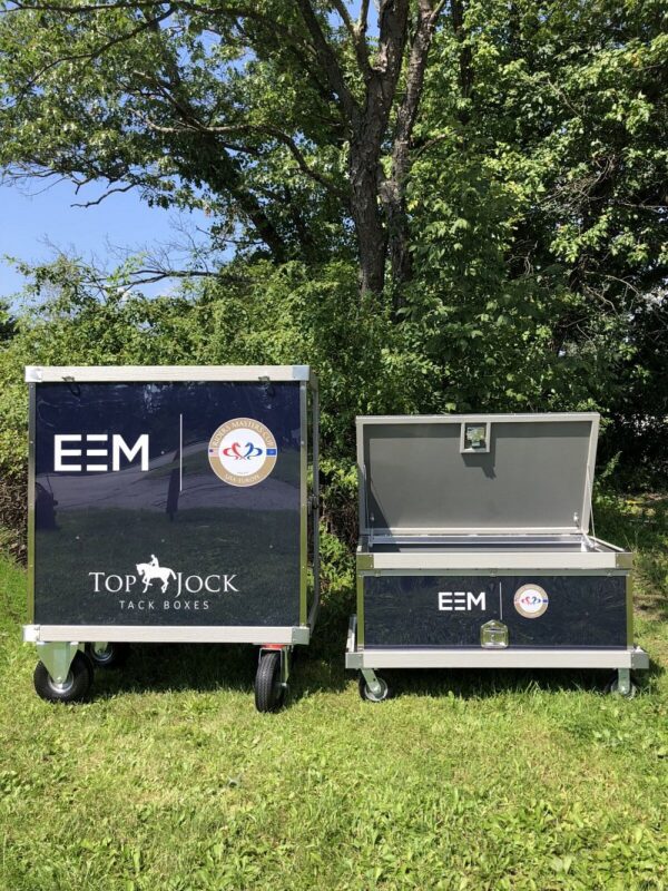 Top Jock tack boxes, EEM logo.