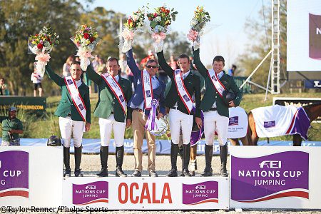 Ocala Nations Cup jumping team wins.