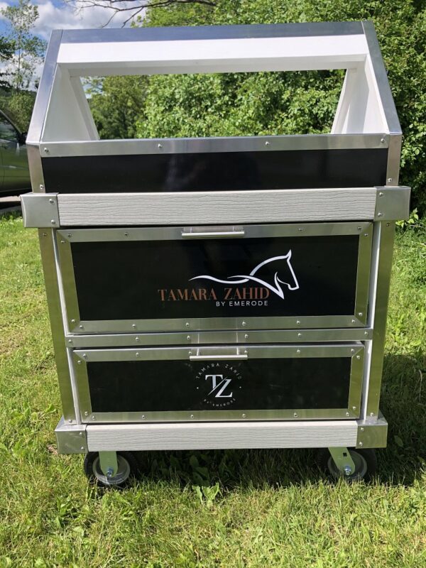 Tamara Zahid Emerode horse tack cart.