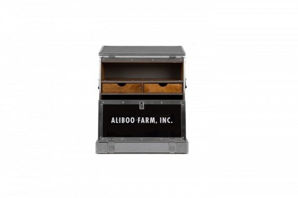 Aliboo Farm metal storage chest with drawers.