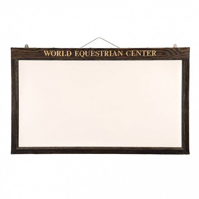 World Equestrian Center signboard.
