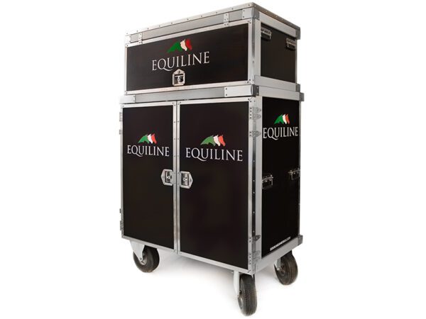 Equiline branded equestrian tack trunk.