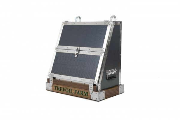 Trefoil Farm metal storage box.