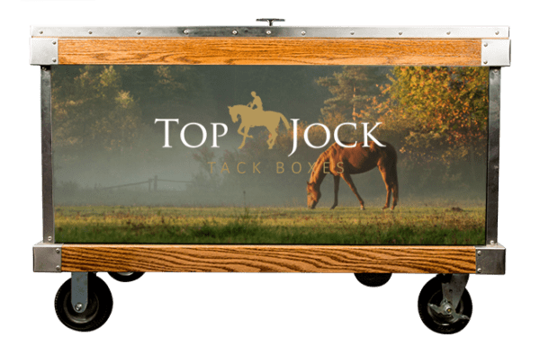 Top Jock tack boxes on wheels.