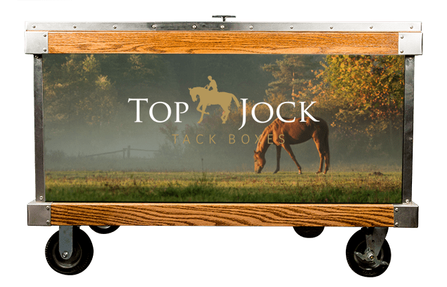 Top Jock tack boxes on wheels.